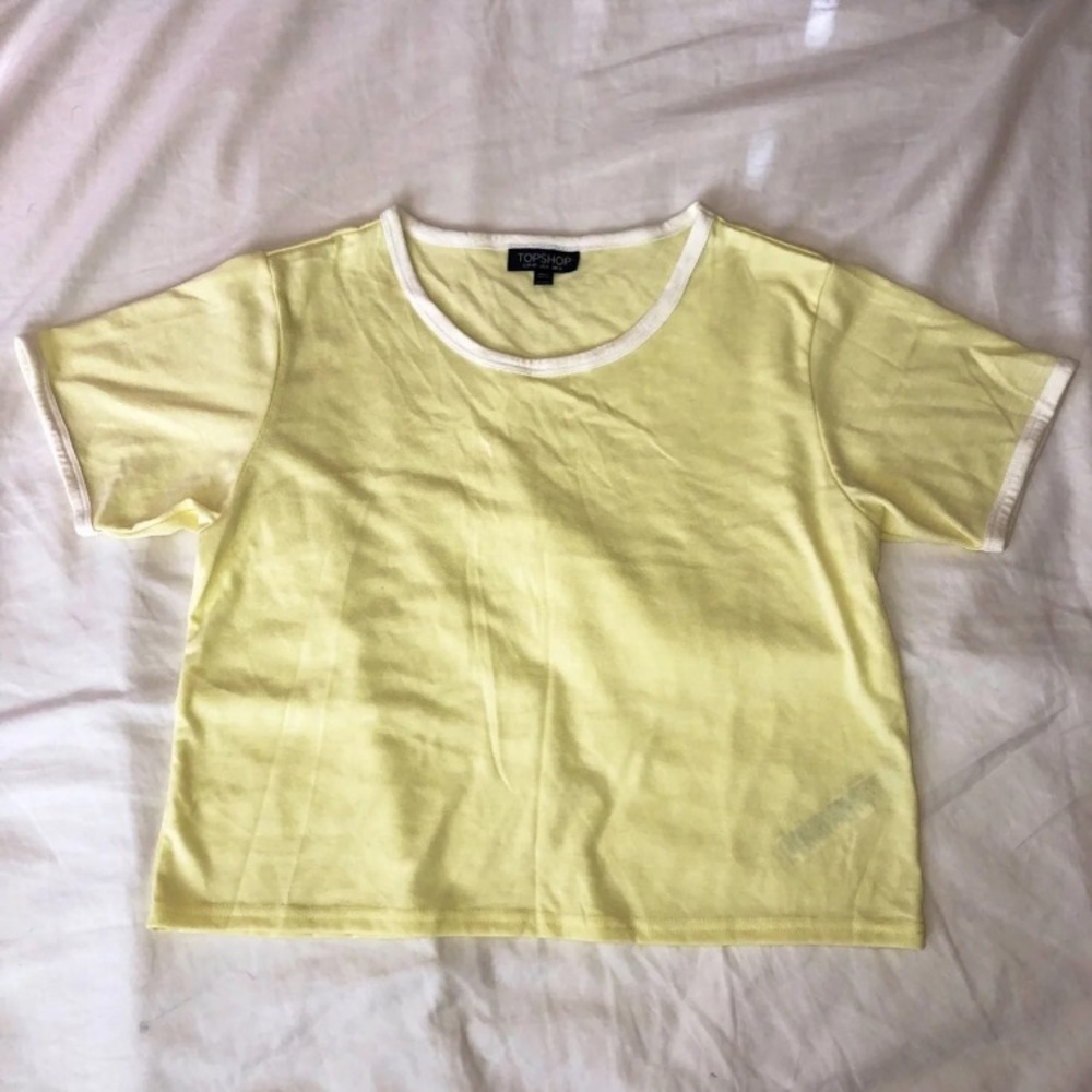 Topshop relaxed crop tee